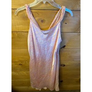 Talbots Petites Silk Dress Pink Sleeveless Mini Cocktail Party‎ Summer Women 2pc